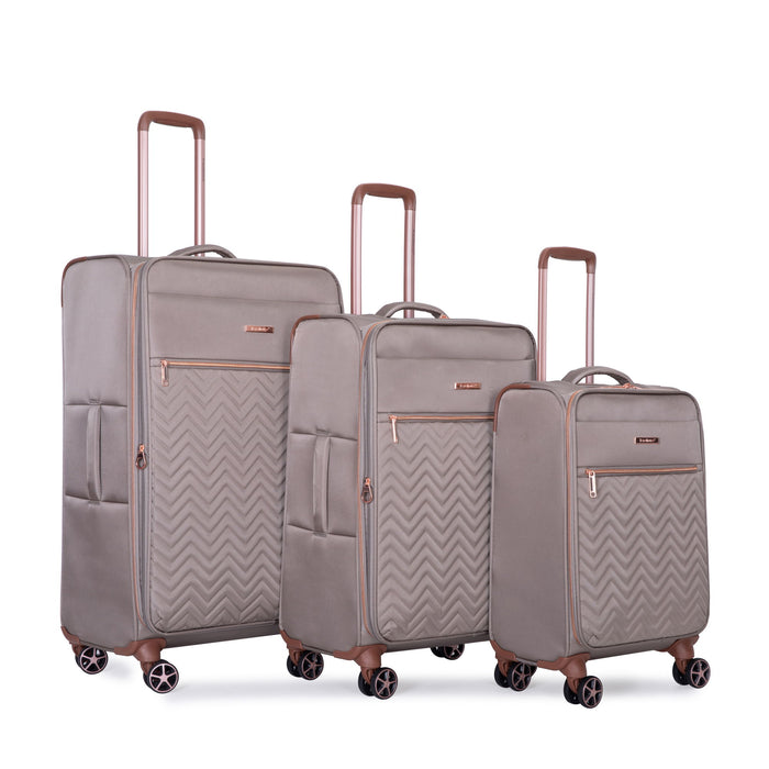 4 Piece Set, Softshell Suitcase Spinner Wheels Terylene Luggage Sets