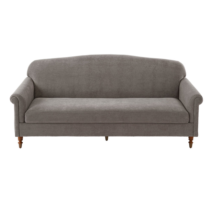 Loveseat Sofa With Rolled Arm For Living Room - Brown