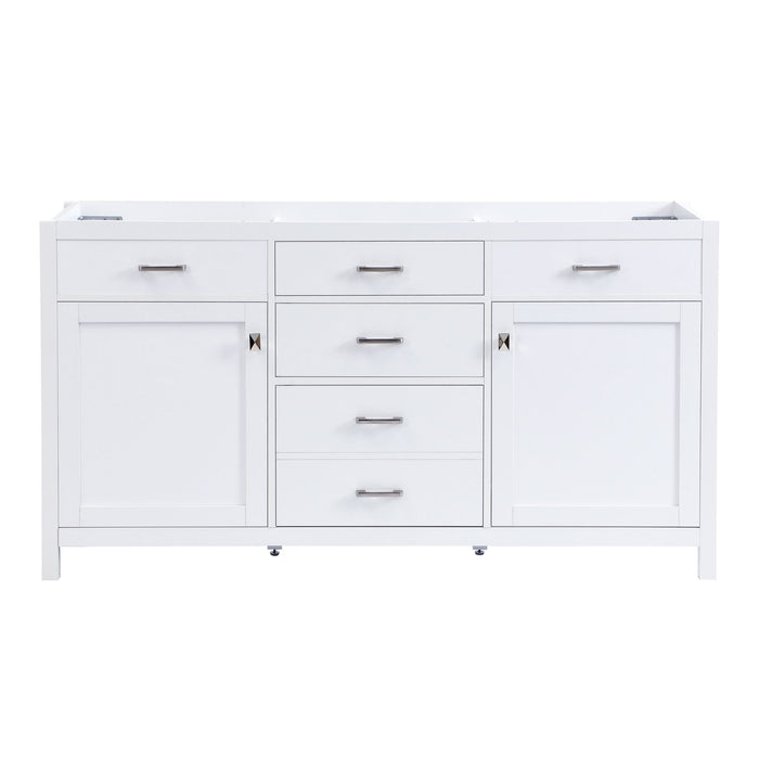 Bathroom Vanity Cabinet Only With Soft Closing Doors & Drawers, Adjustable Shelves - White