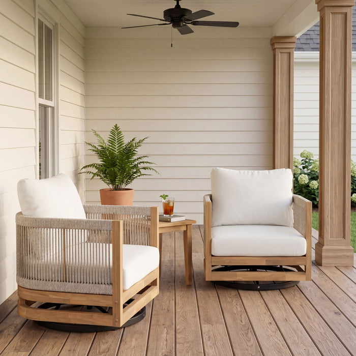 Outdoor Swivel Base Chair & Cushions