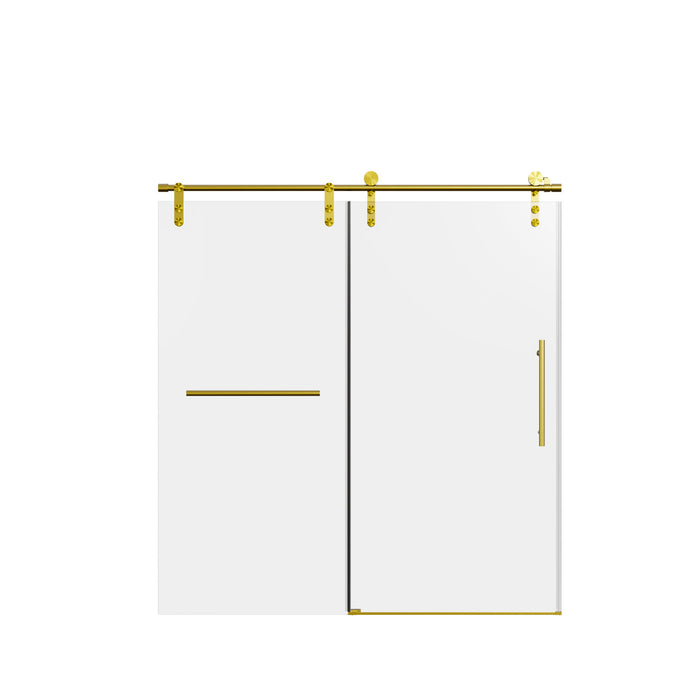 Frameless Single Sliding Shower Doors With Towel Rail & Handle