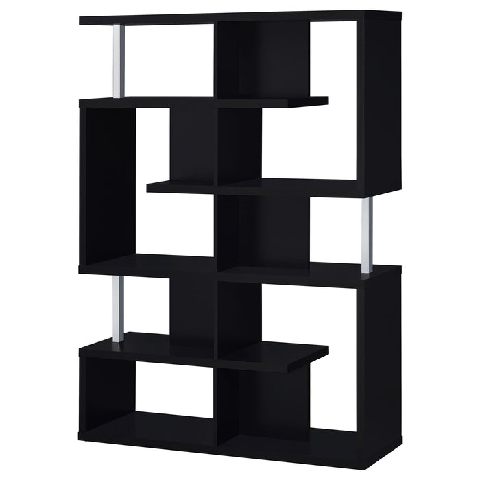 Copper - 5 Shelf Bookshelf Storage Unit - Black