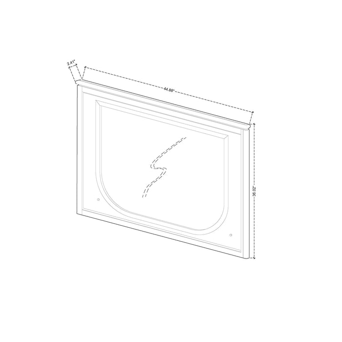 Brenda - Mirror With LED Lighting And Accent Detailing - Gray