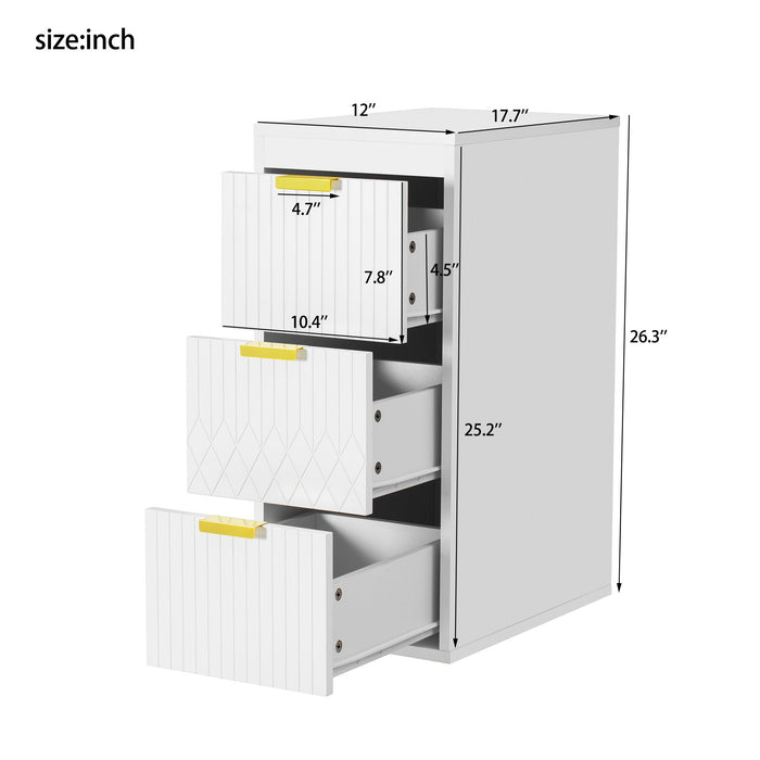 Modern Wall Mounted Floating Cabinet With Drawers For Bathroom