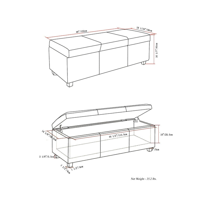 Avalon - Multifunctional Storage Ottoman Bench