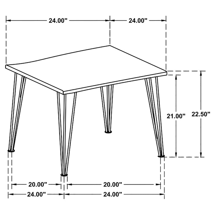 Hairpin - Leg End Table - Brown