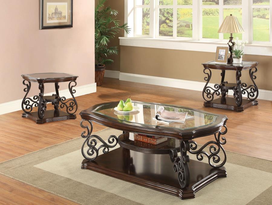 Laney - Glass Top Coffee And End Table Set