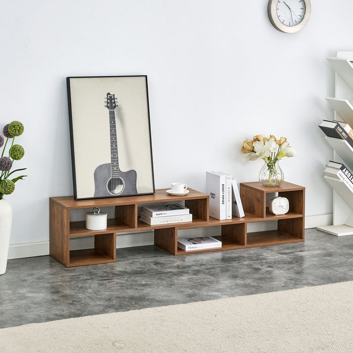 Cube TV Stand With Open Storage And 2 Shelves