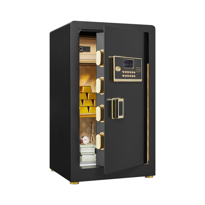 Security Electronic Home Safe With Digital Lock, Removable Shelf, Mute Function, Interior For Documents, Cash, Jewelry