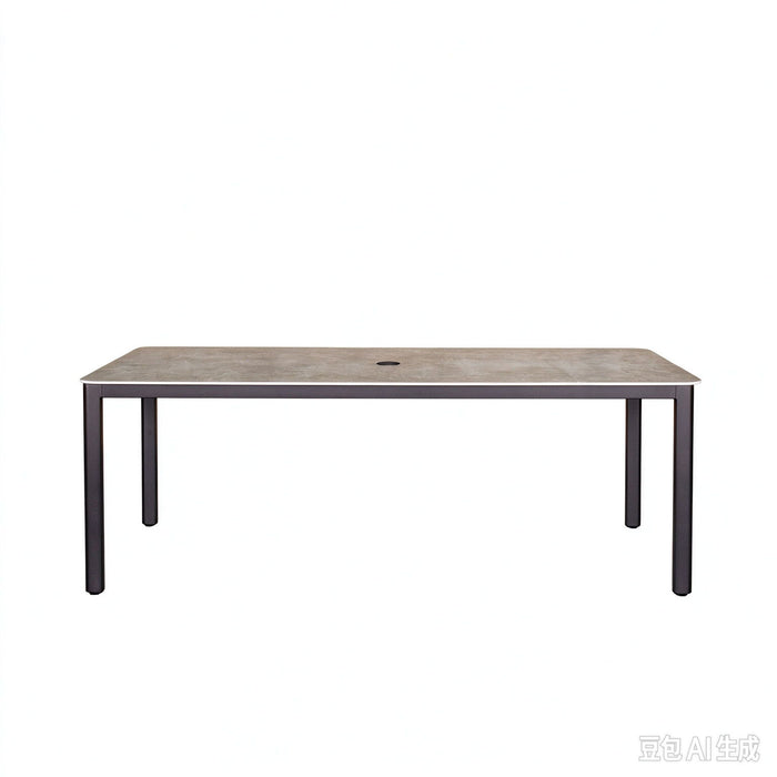 Verona - Dining Outdoor 7 Pieces Set - Dark Espresso / Gray / Off White