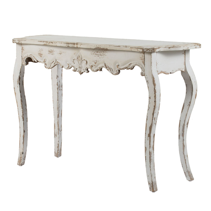 Slimline wash Console Table, For Hallway Living Room Bedroom - White Washed