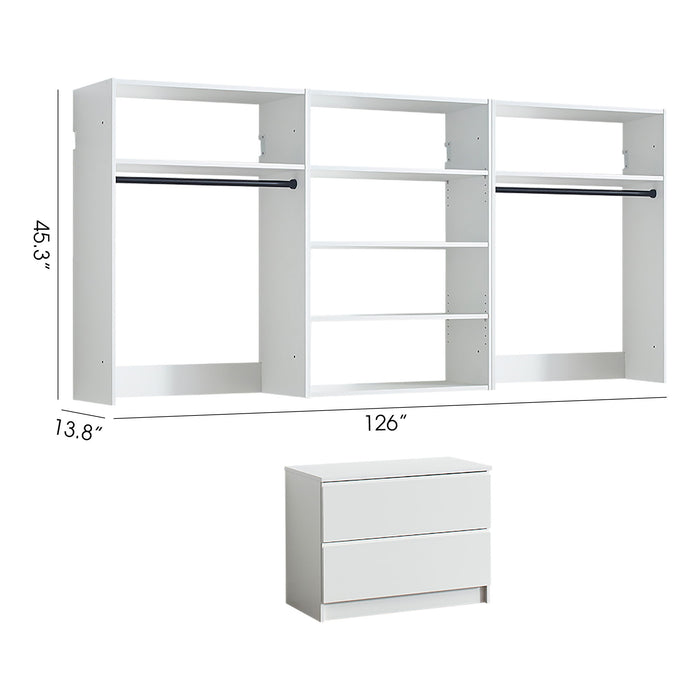 Devi - Wall Mounted Closet System With Modular Units