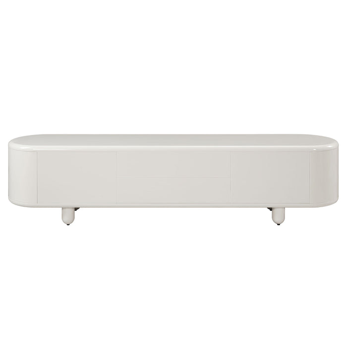 Keely - TV Stand - Gloss White