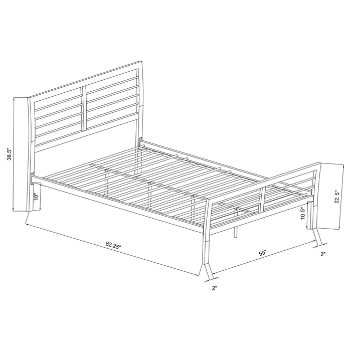 Fielding - Queen Bed With Clean Design - Silver