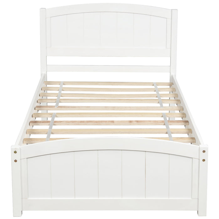 Platform Bed & Headboard, Footboard And Wood Slat Support