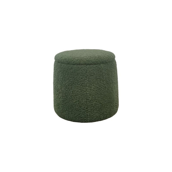 Elegant Round Storage Ottoman Upholstered