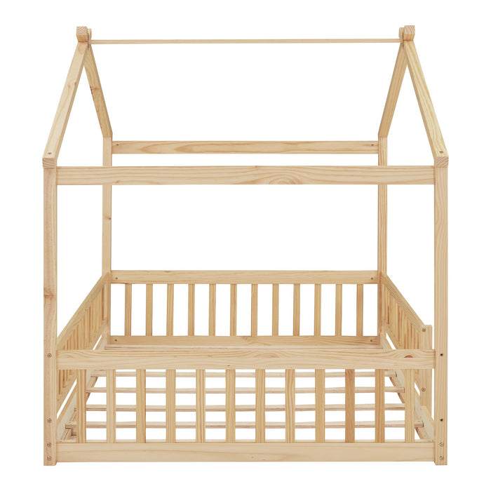 Bed House Bed Frame With Fence