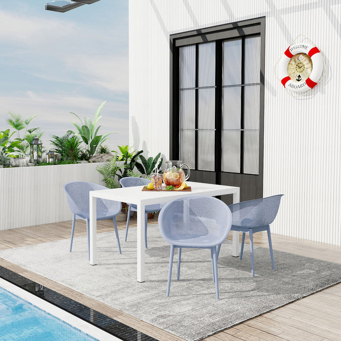 2 Piece Durable Single Chair With Hollow Out Design