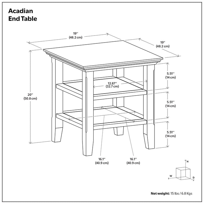 Acadian - Handcrafted End Table