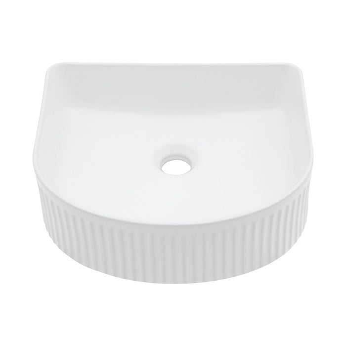 Vessel Bathroom Sink With Design - White