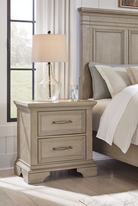 Vallardia - Two Drawer Night Stand - Light Grayish Brown