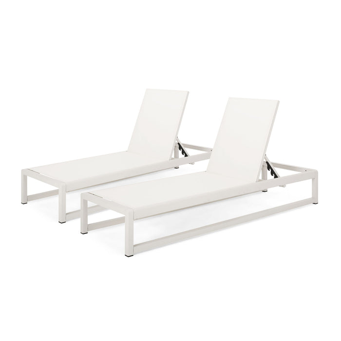 Outdoor Nylon Mesh Chaise Lounge, (Set of 2)
