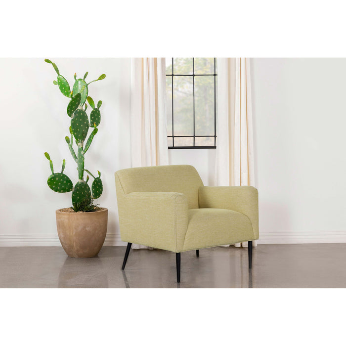 Darlene - Upholstered English Arm Accent Chair - Yellow