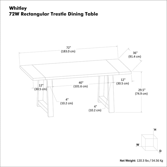 Whitley - Dining Table In Burnt Wax - Brown