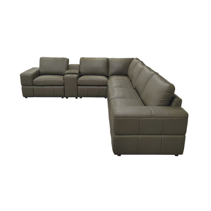 Large - Arm Upholstery Modular Sectional With Custom Configuration - Olive Green