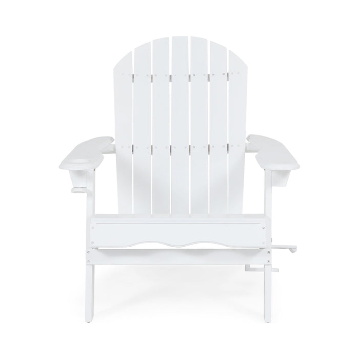Zenithia - Outdoor Foldable Adirondack Chair With 2 Cup Holders