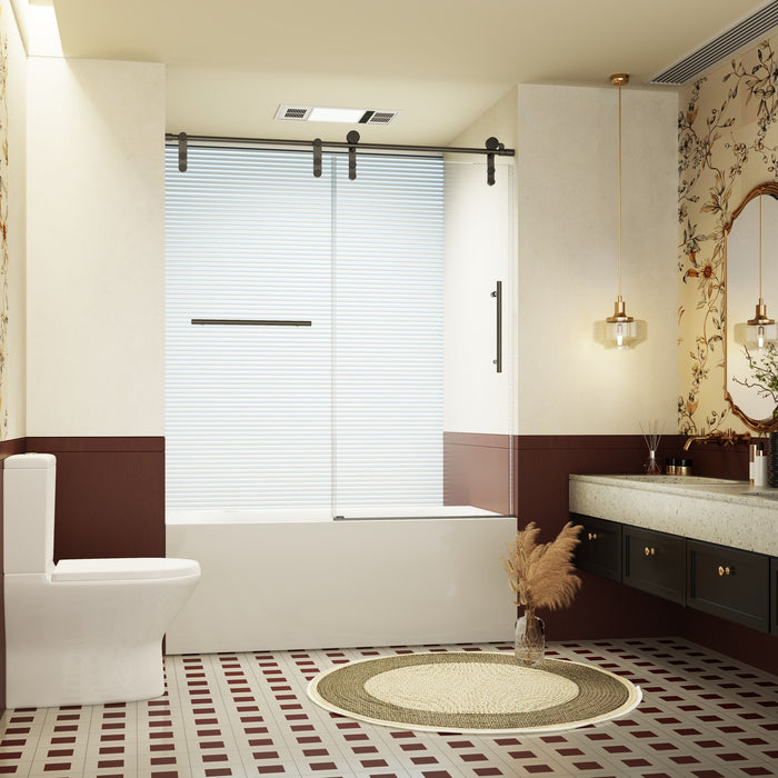 Frameless Single Sliding Shower Doors With Towel Rail & Handle