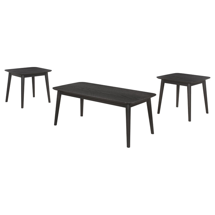 Bivens - 3 Piece Rectangular Coffee Table Set - Black