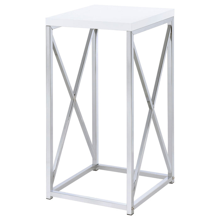 Accent Table With Accents - Glossy White