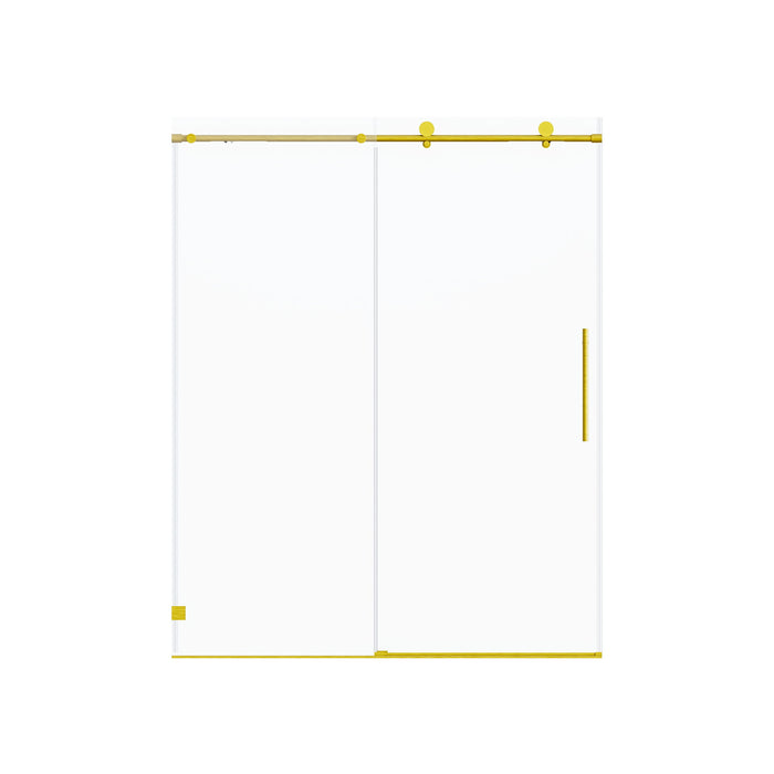 Frameless Single Sliding Soft Close Shower Doors, 5/16" Sgcc Tempered Glass