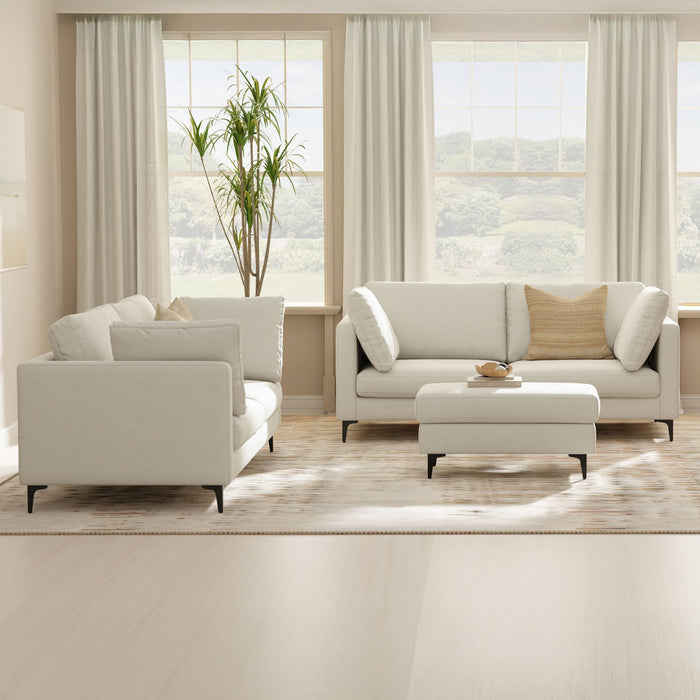 Ava - Mid Century Sofa With Ottoman Set