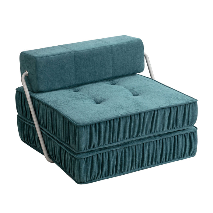 Folding Sofa With Removable Back Cushion, Convertible Futon Sleeper Chair