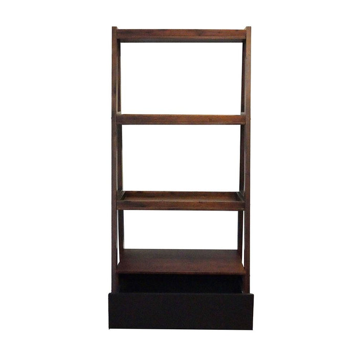 Ladder Shelf, Ladder Style Display Shelf - Natural Wood / Brown