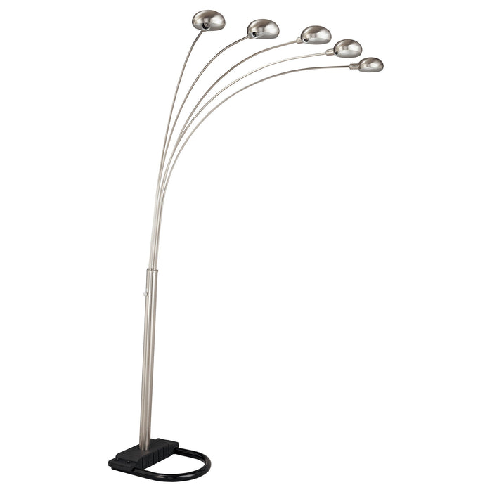Floor Lamp With Dome Shades Lighting With 5 Round Shades - Silver