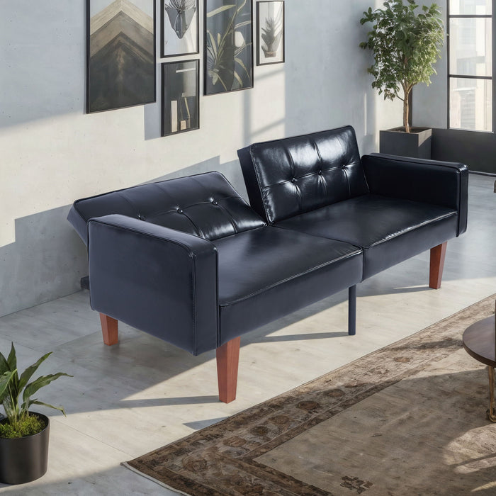 3 Position Split Back Futon Sofa Bed For Living Room
