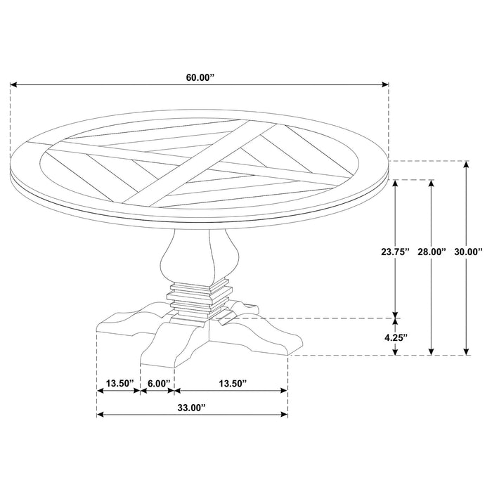Rhea - Round Dining Table - Rustic