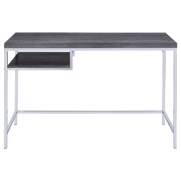 Rectangular Writing Desk, Compact Size For Home Office - Gray