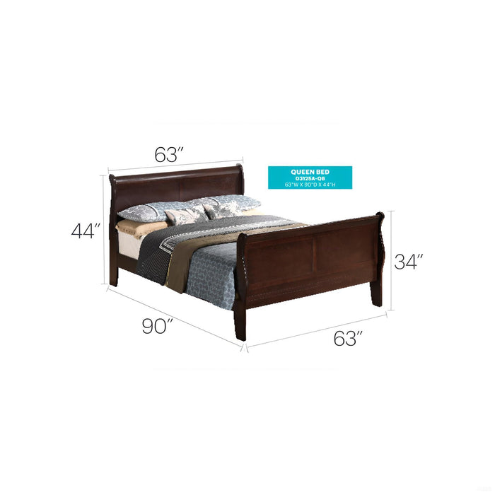 Panel Sleigh Bed