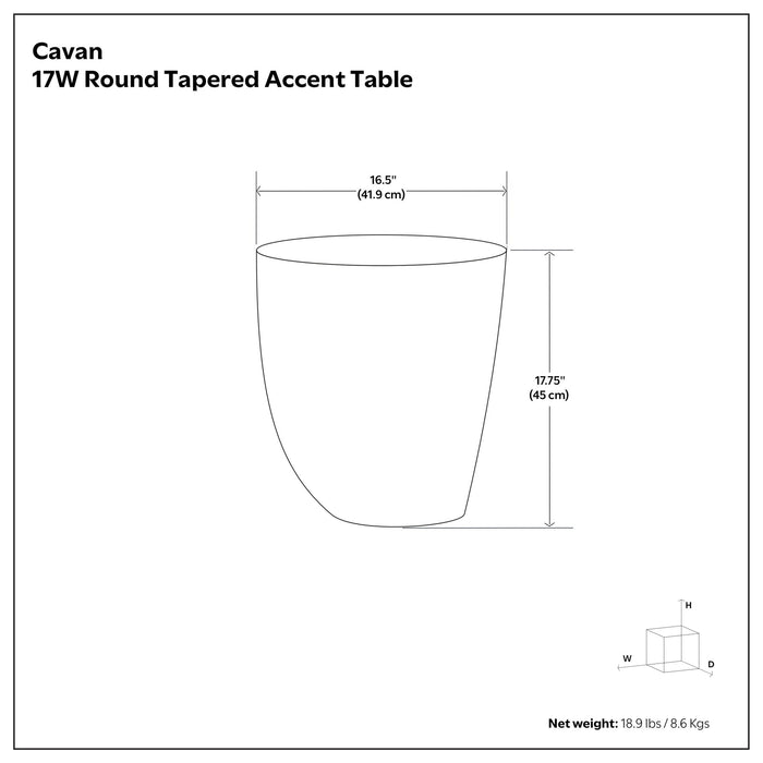 Cavan - Cast Aluminum Side Table - Antique Brass