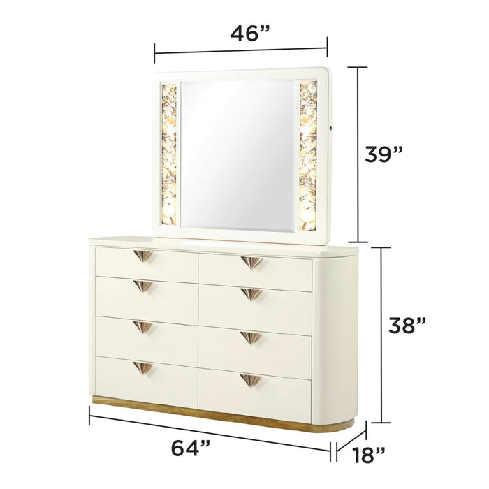 La Pierre - Modern Bedroom Set With Upholstered LED Bed