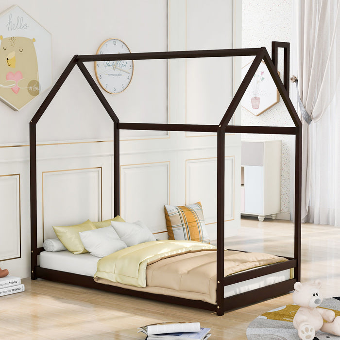 Twin Size Playhouse Bed - Espresso