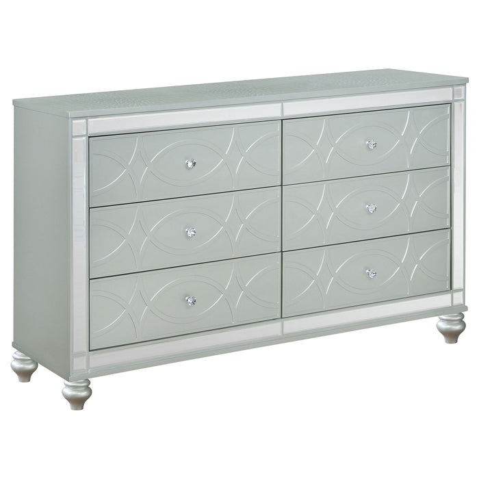 Arabesque - 6 Drawer Dresser - Silver