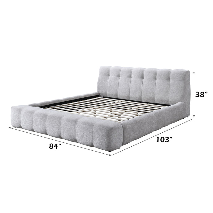 Hannah - Eastern King Bed - Gray