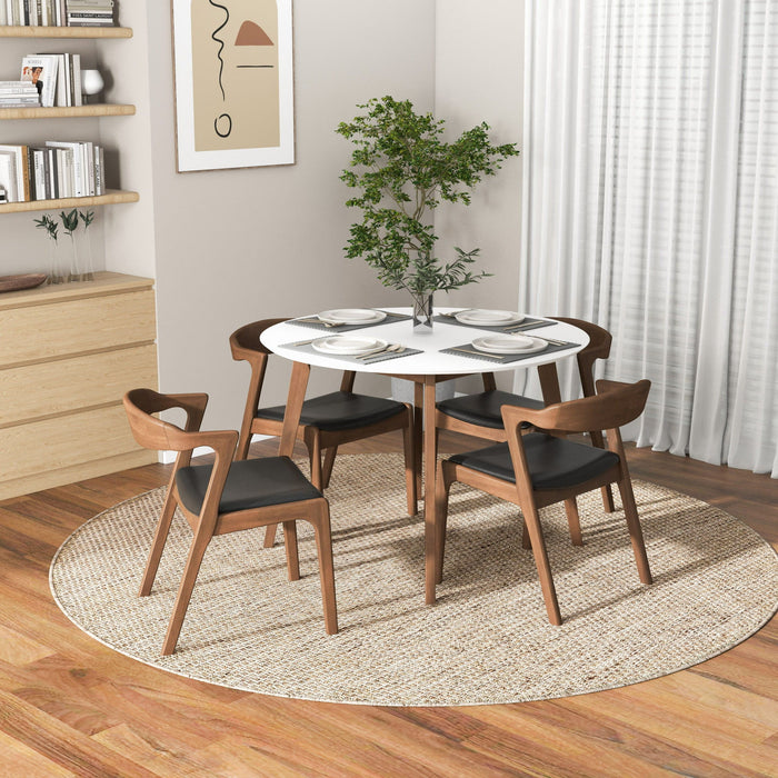 Alina - Dining Table - Brown / White