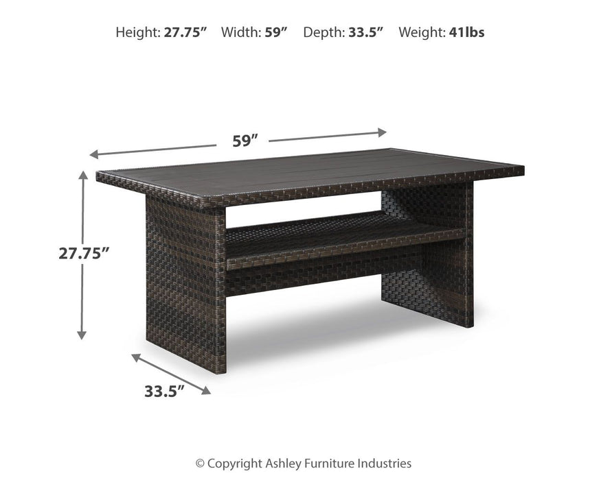 Easy Isle - RECT Multi-Use Table - Dark Brown / Beige
