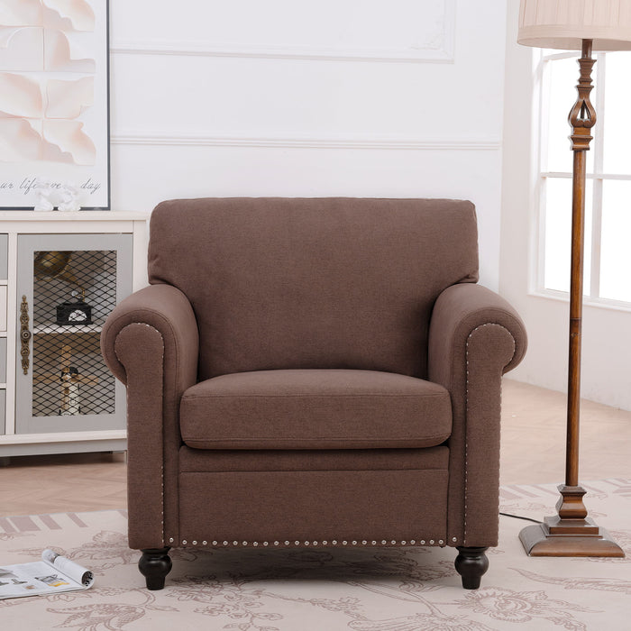 37.4" 1 Seater Sofa - Brown